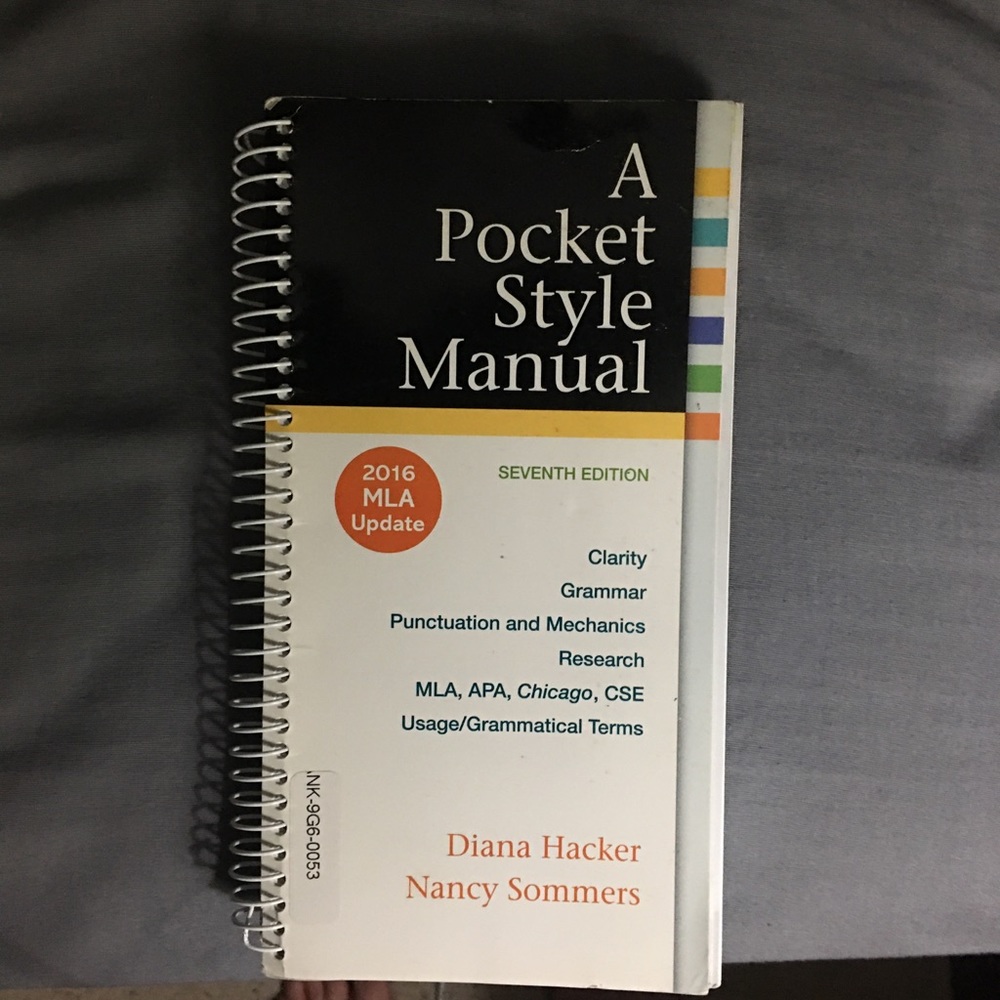 A Pocket Style Manual By Diana Hacker etc.